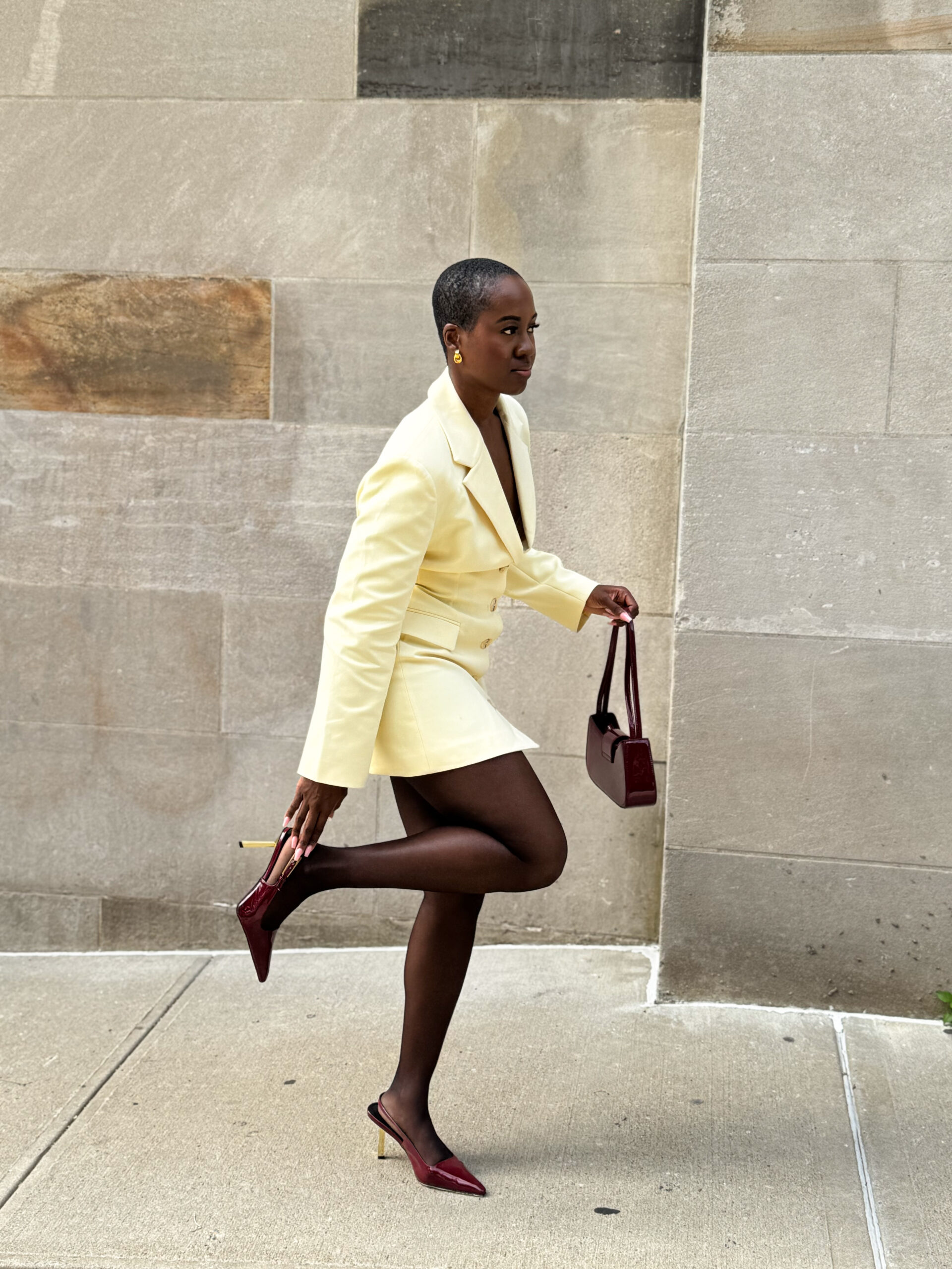 NanaYaa wearing Amazon Slingbacks